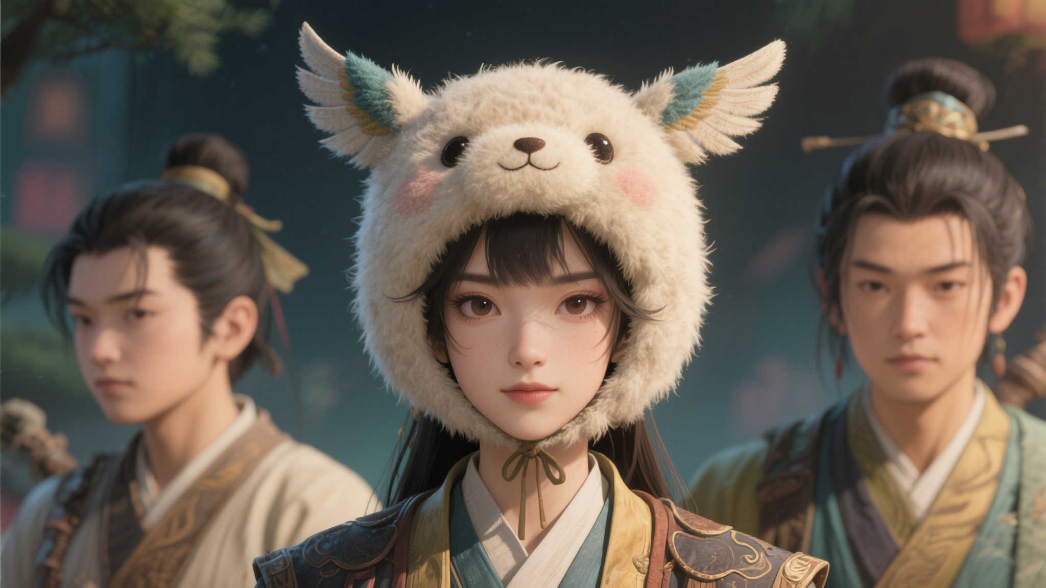 《明末：渊虚之羽》官推曝新图，毛绒头套萌力满满！