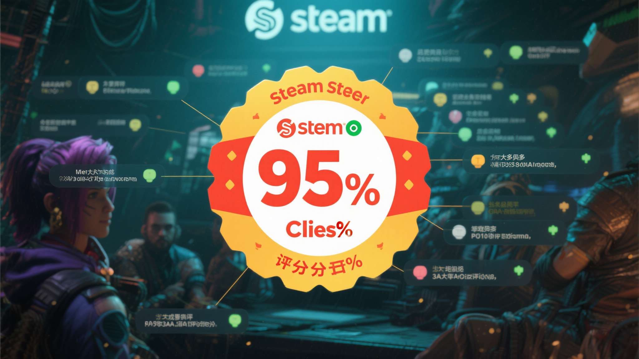 Steam平台的好评率向来是衡量一款游戏品质的重要指标。96%的好评率意味着在数